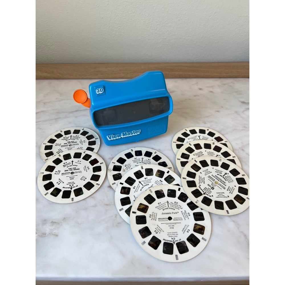 Vintage 1980s View Master 3D Toy in Blue Viewmaster 80s Toys Tested Works
